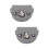 2Pcs Portable Grey Silicone Retainer Case Durable Denture Storage Box 8