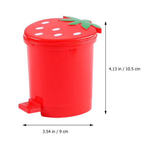 2Pcs Convenient PP Household Trash Buckets Multi-Color Desktop Use 1