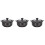 3Pcs Heat-Resistant Black Ceramic Casserole Kitchen Soup Pot 6