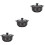 3Pcs Heat-Resistant Black Ceramic Casserole Kitchen Soup Pot 7