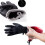 3Pcs Screen Touch Skiing Gloves Warm Windproof Breathable Black Gloves 9