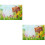 2Pcs Multi Easter Vinyl Photography Backdrop for Party Wall Decor 6