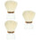 3Pcs Multi-Use Blush and Nail Dust Brush Beige Makeup Tool Durable 8