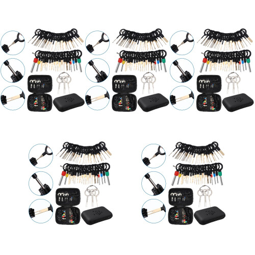 380Pcs Automotive Terminal Extractor Tool Kit with Storage Bag Black 1