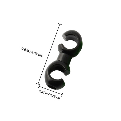12Pcs Black Plastic Bike Cable Clips Durable Rotating S-Hook for Mtb 1