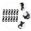 12Pcs Black Plastic Bike Cable Clips Durable Rotating S-Hook for Mtb 6
