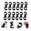 12Pcs Black Plastic Bike Cable Clips Durable Rotating S-Hook for Mtb 8