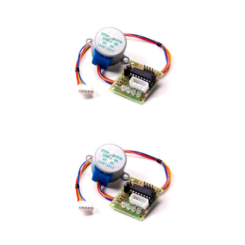 2Pcs Multi-Color 5V Stepper Motor 28Byj-48 with Uln2003 Driver Module 2