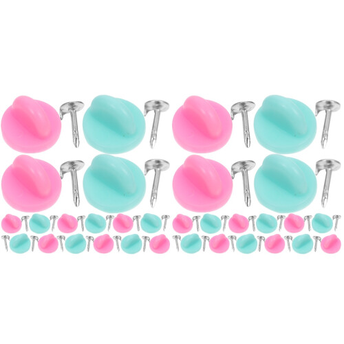 200Pièces Attaches Badges Plastique Alliage Usage Courant 1