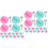 200Pièces Attaches Badges Plastique Alliage Usage Courant 3