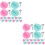 200Pièces Attaches Badges Plastique Alliage Usage Courant 5