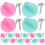 200Pièces Attaches Badges Plastique Alliage Usage Courant 7