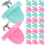 200Pièces Attaches Badges Plastique Alliage Usage Courant 8