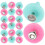 200Pièces Attaches Badges Plastique Alliage Usage Courant 11