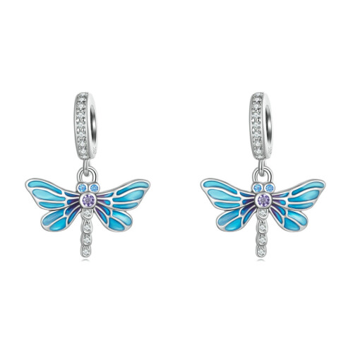2Pcs Multi Alloy Dragonfly Necklace Charm DIY Jewelry Accessories 1