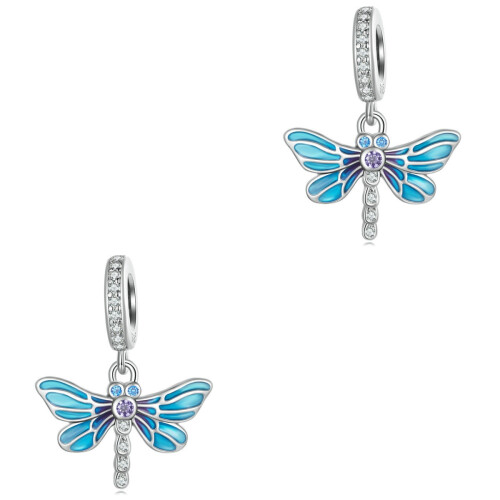 2Pcs Multi Alloy Dragonfly Necklace Charm DIY Jewelry Accessories 2