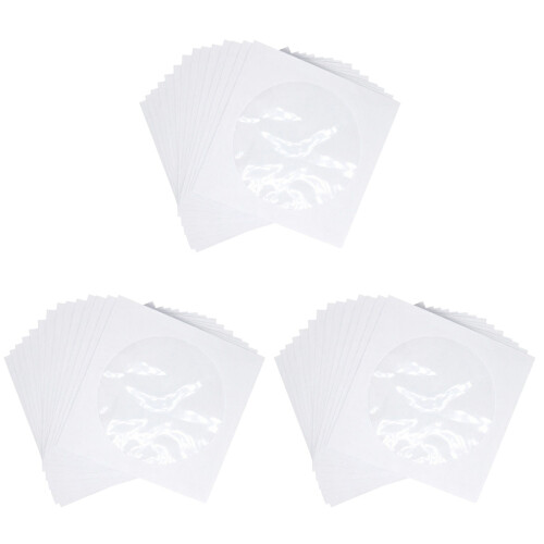 300Pièces Étui Cd Papier Boîte Rangement Transparent Pour 2
