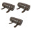 3Pcs Motorcycle Handlebar Bag PU Waterproof Coffee Cruiser Tool Holder 2