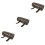 3Pcs Motorcycle Handlebar Bag PU Waterproof Coffee Cruiser Tool Holder 3