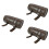 3Pcs Motorcycle Handlebar Bag PU Waterproof Coffee Cruiser Tool Holder 4