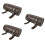 3Pcs Motorcycle Handlebar Bag PU Waterproof Coffee Cruiser Tool Holder 5