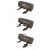 3Pcs Motorcycle Handlebar Bag PU Waterproof Coffee Cruiser Tool Holder 6