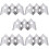 5Pcs Stainless Steel Taco Holder Wave Shaped Kitchen Taco Rack Silver 7
