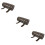 3Pcs Motorcycle Handlebar Bag PU Waterproof Coffee Cruiser Tool Holder 7