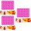 3Pcs Durable Pink Silicone Bear-Shaped Chocolate Candy Molds 6