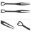 2000Pcs Black Plastic Dessert Forks for Cake Decoration Party Snacks 10