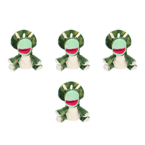 4Pcs Interactive Plush Dinosaur Hand Puppets Toy 1
