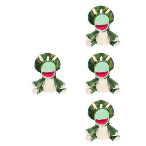 4Pcs Interactive Plush Dinosaur Hand Puppets Toy 2