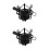 2Pcs Mic Mount Black Universal Anti-Vibration Shockmount Holder 6