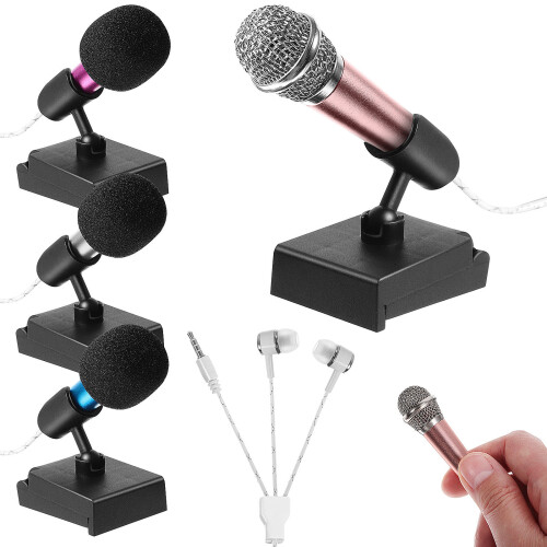 16Ensembles Microphones Miniatures Avec Supports Mousses ABS 2