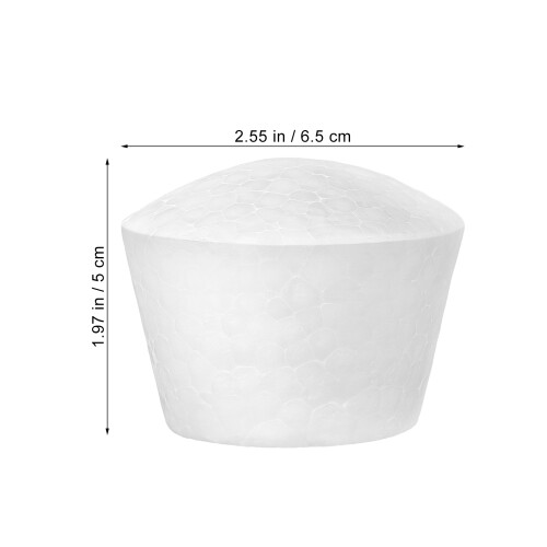 60Pcs Small White Foams Cupcake DIY Models for Wedding Cake Displays 2