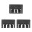 3Pcs Durable Plastic Hair Clipper Wall Rack Black Barber Accessories 7
