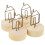8Pcs Compact Table Number Holders Clips with Wooden Base 3