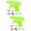 48Pièces Pistolets Enfants ABS Couleurs Assorties 6