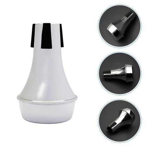 2Pcs Silver Trumpet Mutes ABS Material Noise Reduction for Practice 2