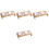 4Sets Multi Durable Ceramic Elevated Cat Bowls with Bamboo Pet Stand 3