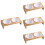 4Sets Multi Durable Ceramic Elevated Cat Bowls with Bamboo Pet Stand 5