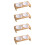 4Sets Multi Durable Ceramic Elevated Cat Bowls with Bamboo Pet Stand 7