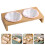 4Sets Multi Durable Ceramic Elevated Cat Bowls with Bamboo Pet Stand 8