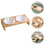 4Sets Multi Durable Ceramic Elevated Cat Bowls with Bamboo Pet Stand 10