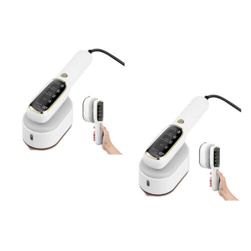 2Pcs Compact Portable Steam Iron Handheld Foldable Travel Steamer ABS 1