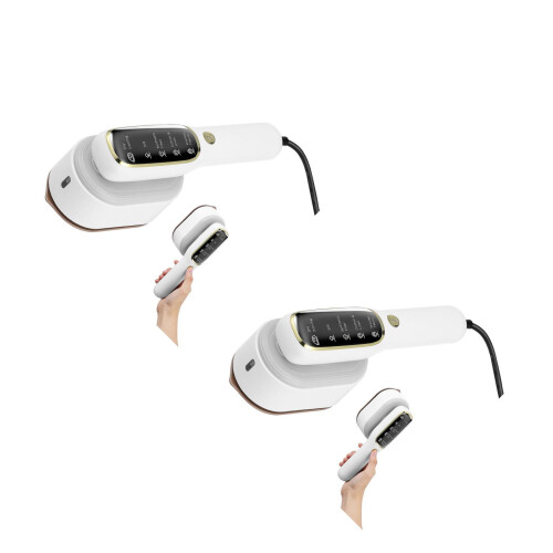2Pcs Compact Portable Steam Iron Handheld Foldable Travel Steamer ABS 2