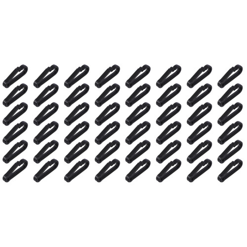 260Pcs Black Plastic DIY Mask Hooks Adjustable Rope Buckles Durable 2