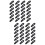 260Pcs Black Plastic DIY Mask Hooks Adjustable Rope Buckles Durable 7