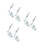 6Pcs Impact-Resistant Iron Sofa Pillow Hinges 5-Position Adjustable 4