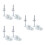 6Pcs Impact-Resistant Iron Sofa Pillow Hinges 5-Position Adjustable 5